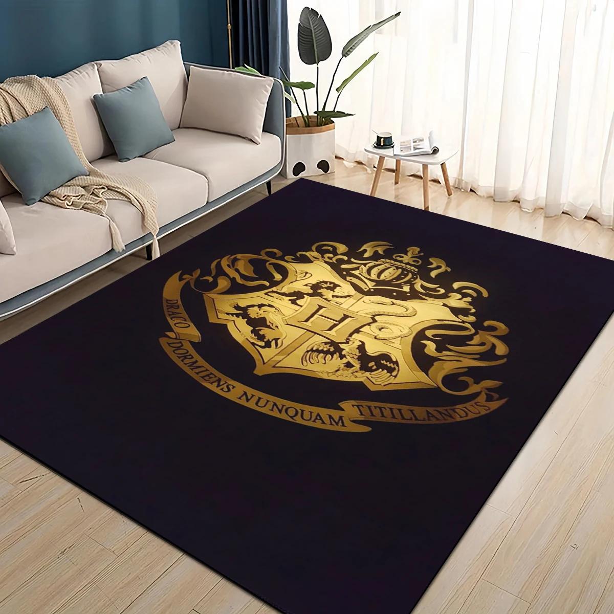 

3D Cartoon H-Hogwarts Magic Sign Carpet Rug for Living Room Bedroom Home Sofa Decoration,Kids Play Non-slip Floor Mat 40x60cm( 15x23in )
