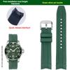 Für Longines Kangkas Fluorkautschuk-Armband L3.742 781 782 Schwarz Blau Serie Schnellwechsel Wasserdichtes Uhrenarmband mit Armband