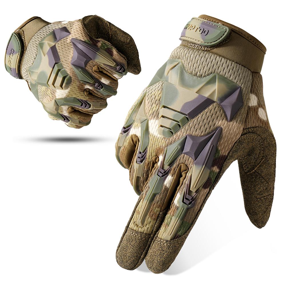 Camo Gloves Men Outdoor Hunting Hiking Climbing Sports Camping Combat Anti-skid Cycling Bike Full Finger Mittens Women