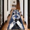Dark Blue Marble Long Corridor Carpet Hall Runner Decor Non-slip Washable Stairway Rugs Customizable European Aisle Floor Mat