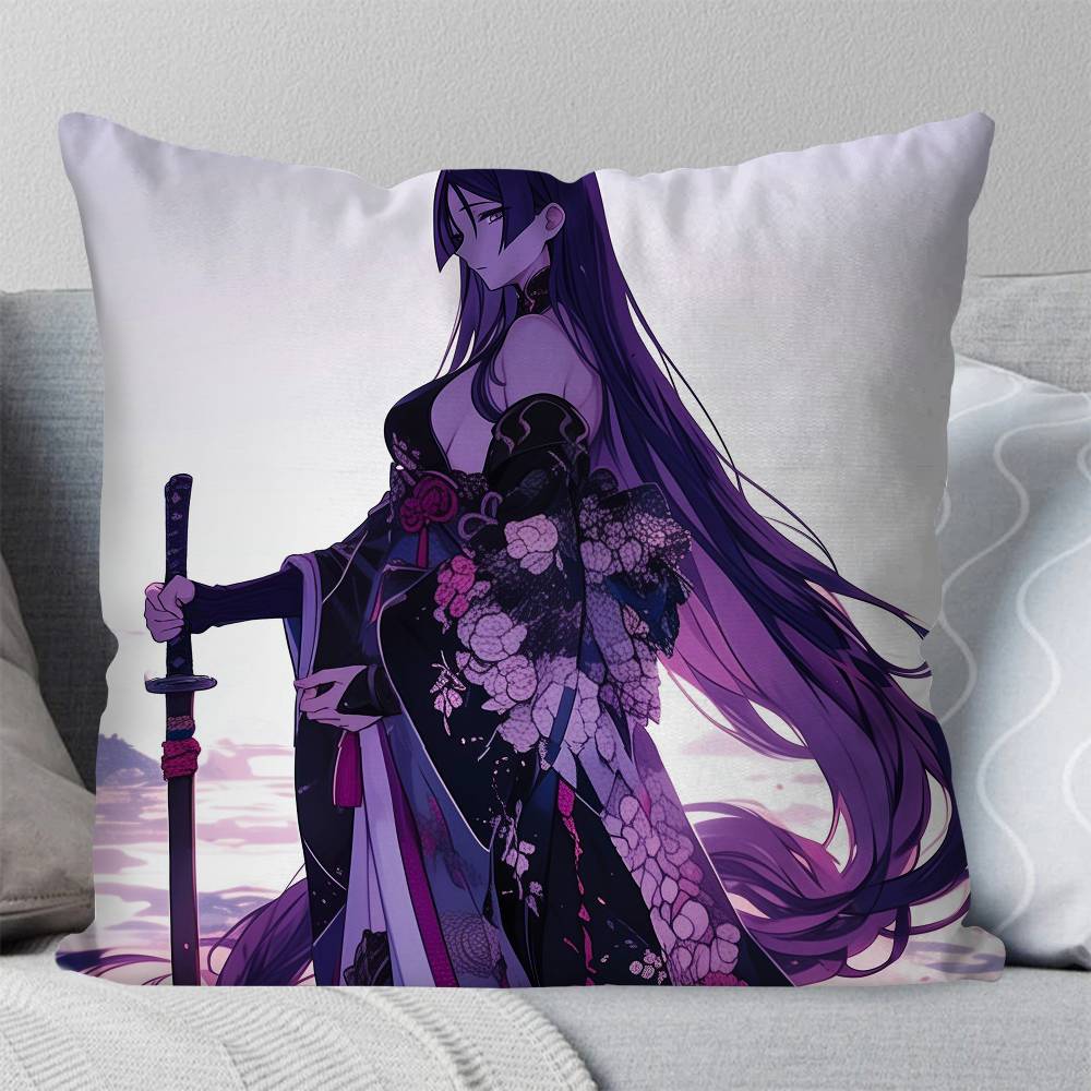 Minamoto No Raikou Anime Fate Grand Order Pillow Case Fashion Square Pillowcase Bedroom Sofa Room Ins Decoration Leisure