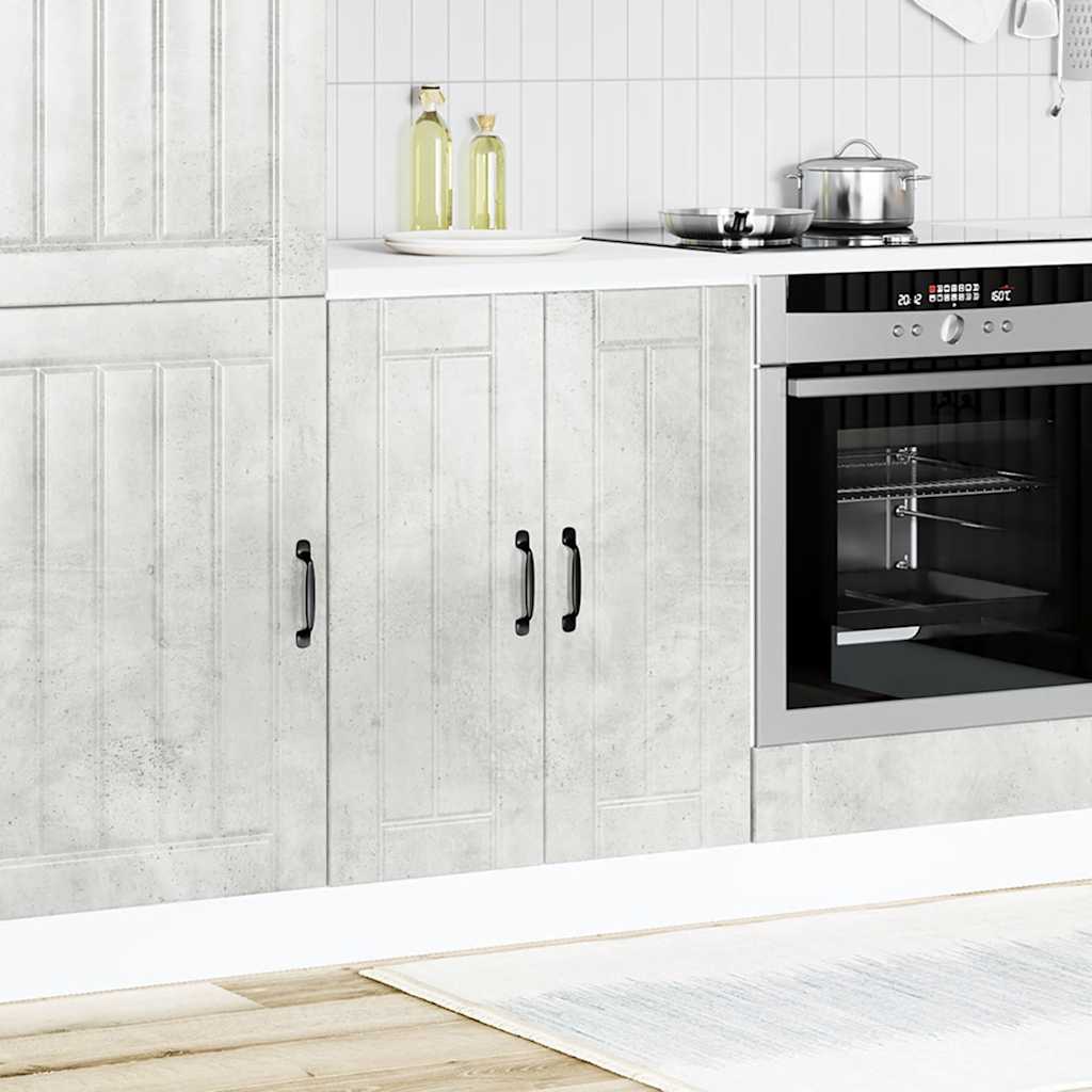 Lucca Under Sink Cabinet In Concrete Grey Particleboard