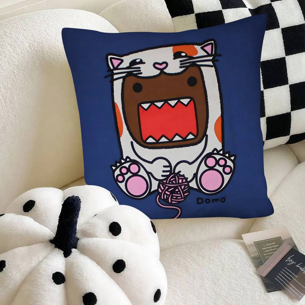 Cute Cartoon Domo-Kun Pillow Case Square Pillow Bedroom Sofa Leisure Comfort Cushion Car Home Decoration