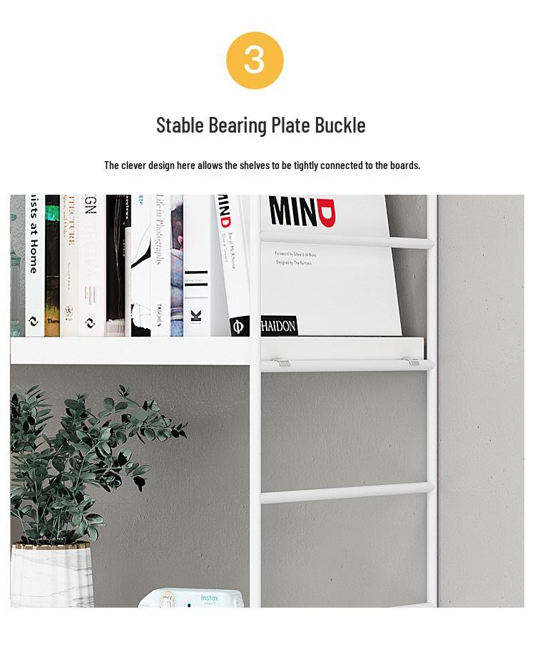 Modern Wall Bookshelf: Simple Multi-Layer Nordic Storage Rack