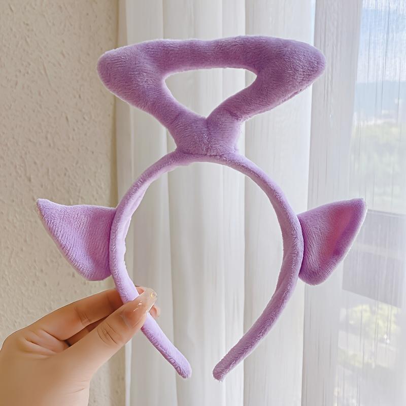 

1 cute polyester headband, woven face mask headband, fun accessory for regular hair, no electricity or batteries required сливовий