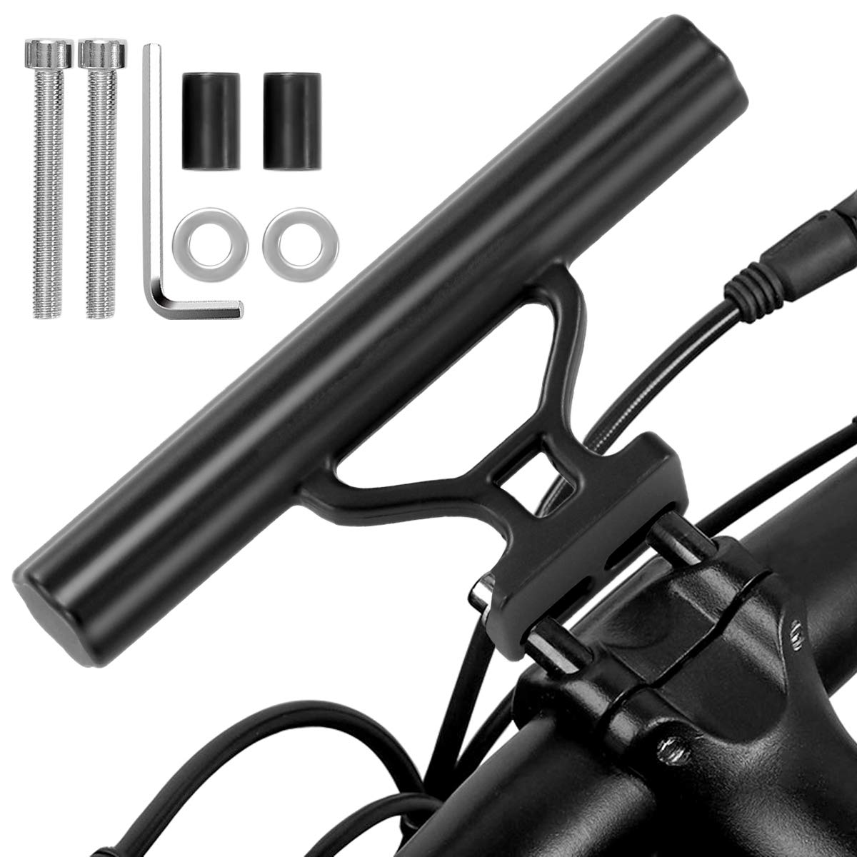 Bicycle Handlebar Extension Bracket Extension Mount Attached to Stem Handlebar