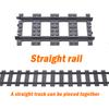 City Trains Flexible Tracks Forked Straight Curved Soft Rails Track Switch Building Block Bricks Kids DIY High-tech Train Toys