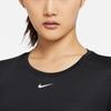 Nike Dri-Fit One Solid Print Quick-Dry Sports Round Neck Short Sleeve T-Shirt Women Tops Black DD0627-010