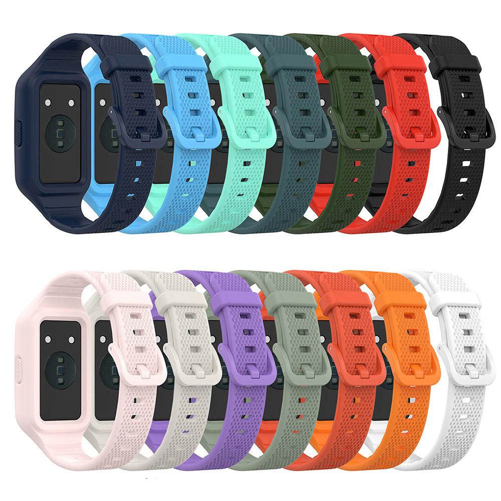 Silicone Strap For Huawei Band 9 8 7 6 Bracelet Wristband For Honor Band 6/Honor Band 7 Integrated Band + Case