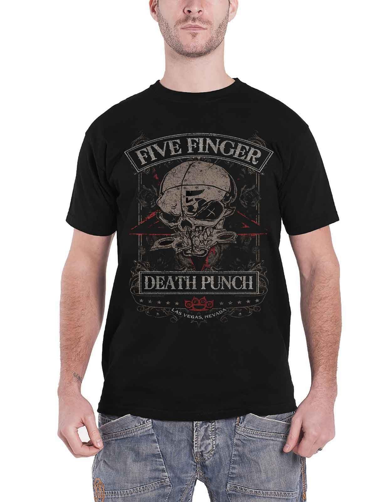 Five Finger Death Punch T Shirt Wicked Band Logo new Official Mens Black Unisex T-Shirt XXL