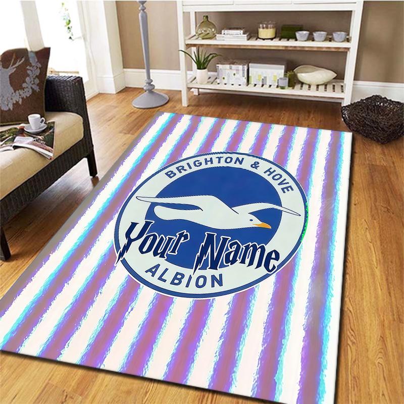 Brighton Hove Albion Custom Name Carpet Rug For Living Room Bedroom Home Sofa Decoration Kids Play Nonslip Floor Mat