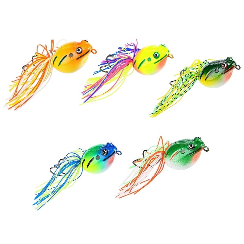 Floating Poisons Frogs Lures Floating Soft Baits Simulated Frogs Fishing Baits for Basses Fishing in Lake and Rivers