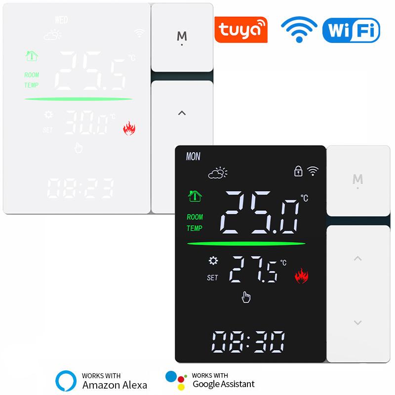 WiFi Smart Thermostat for Electric Underfloor Heating Water Gas Boiler Room Thermostat Digital Temperature Controller Compatible with Tuya