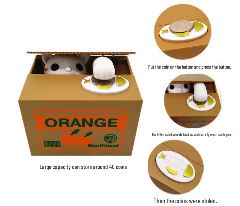 Upgraded Cute Cartoon Panda Money Stealer: Adorable Kitten-Themed Panda Savings Bank Gift Ornaments