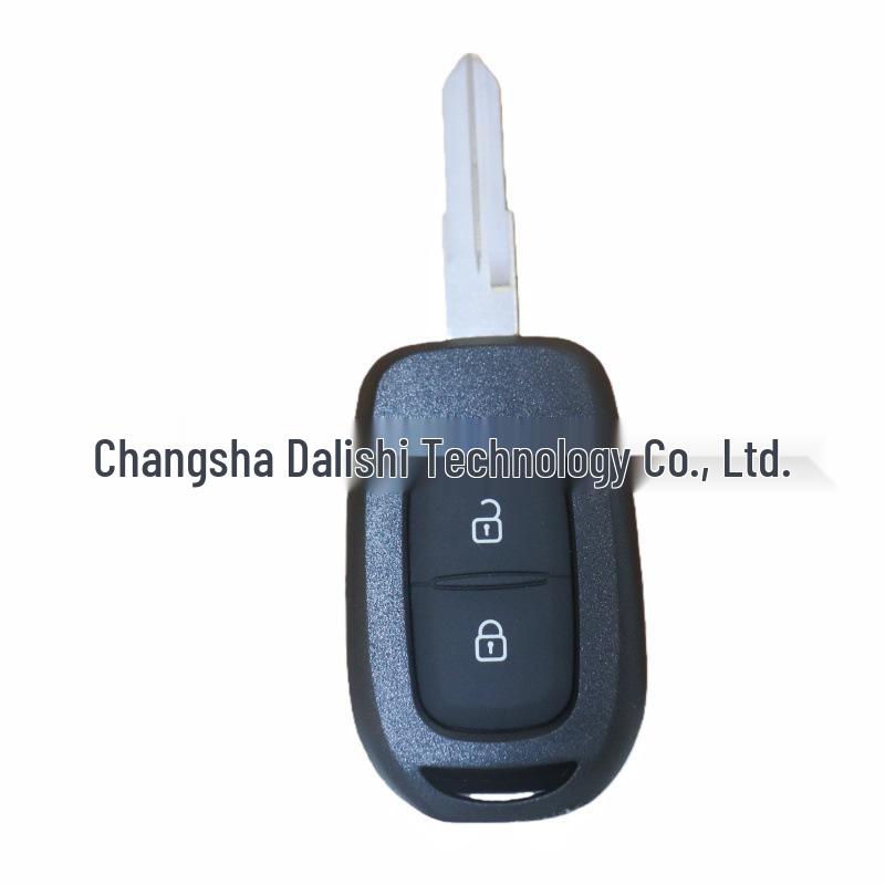 Renault 2/3-Button Remote Key Shell Replacement (No Logo, Blank, Straight Plate)