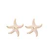 Vintage Starfish Stainless Steel Stud Earrings For Women Enamel Geometric Gold Color Earrings Ocean Beach Summer Jewelry Gift