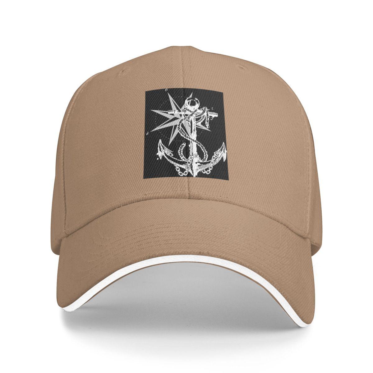 

Unisex Baseball Hats Anker Compass Design Maritime Nautical Outdoor Streetwear Sports Baseball Caps Hip Hop Cap Casquette Hats One Size