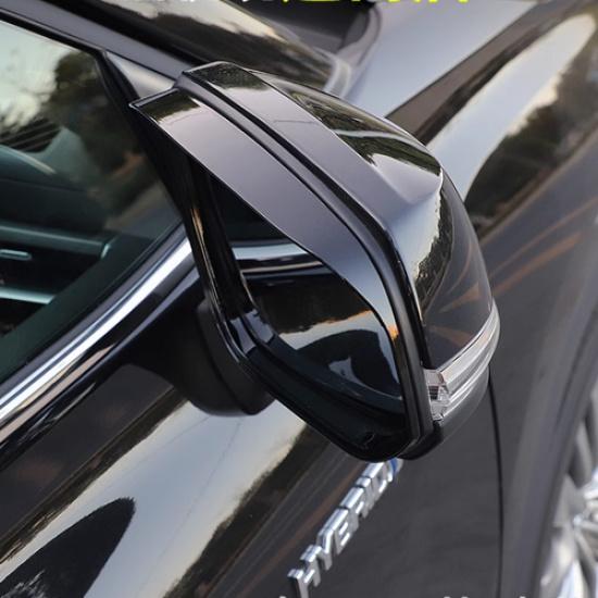 For Toyota RAV4 -2024 Bright Black Mirror Rain Eyebrow Cover