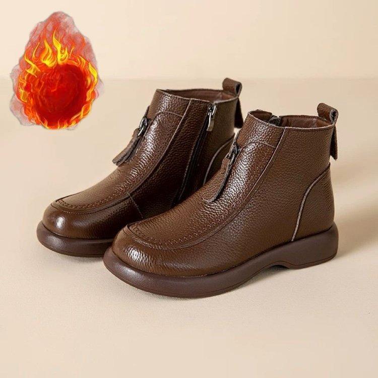 

Fleece Soft-soled Anti-slip and Warm Shoes and Cotton Boots for Women with Fleece 40 коричневий