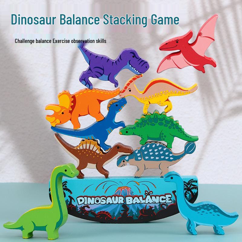 

Dinosaur Balance Boat Building Blocks - Educational & Interactive Toy for Kids
