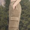 DURAN Corduroy Fleece-Lined Semi-Wide Cargo Pants Dbf4W-9191 4 Colors