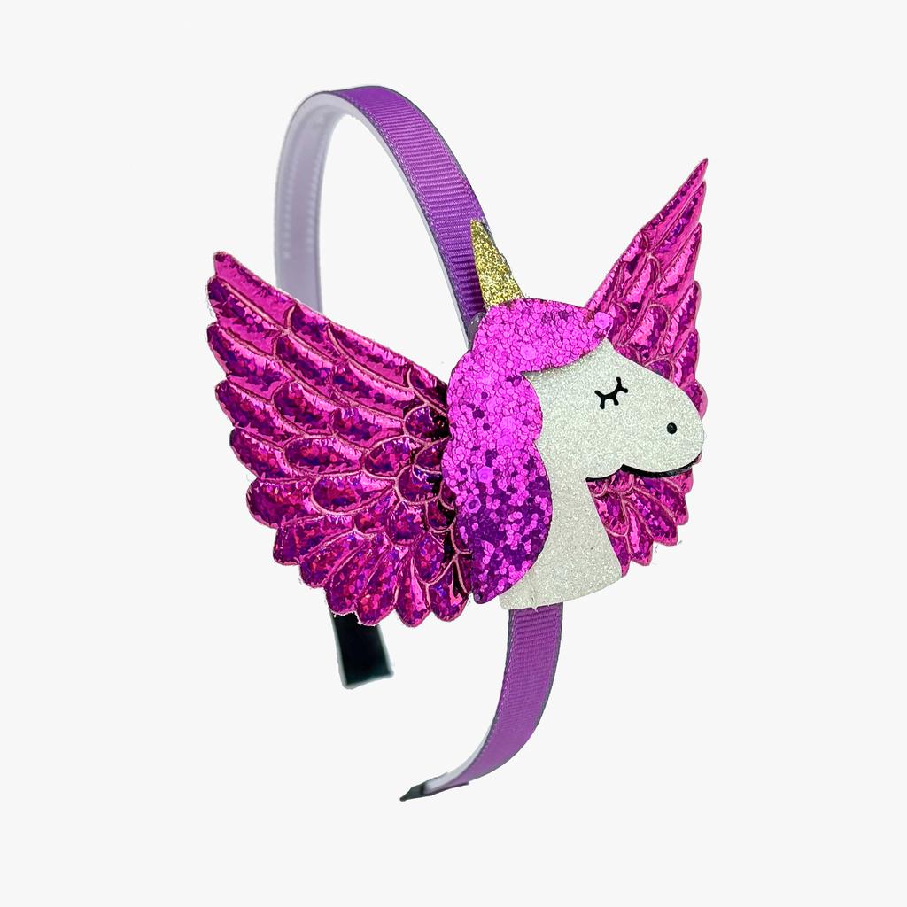 Fashion Unicorn Headbands for Girls Cute Wing Sequin Unicorn Hairbands Kids Hairhoops Children Kids Girls Party Hair Accessories