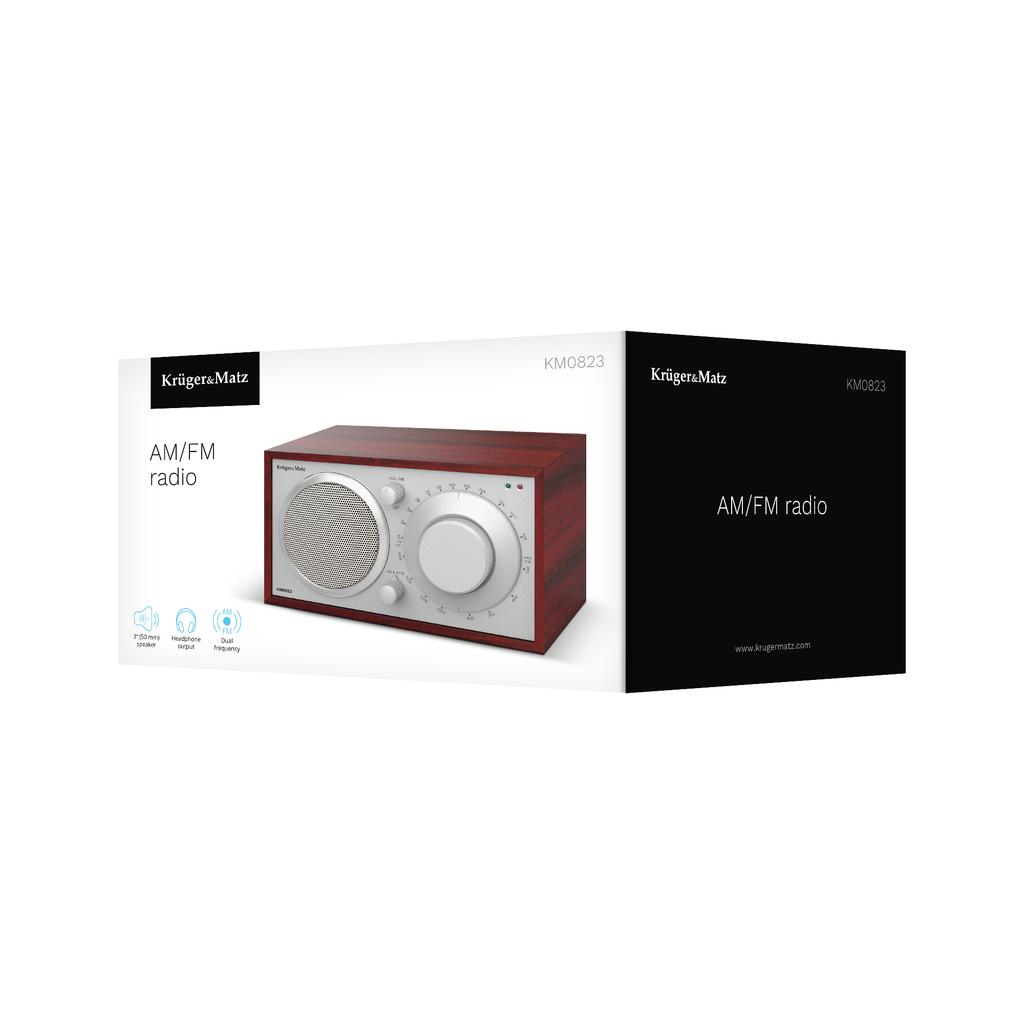 Kruger&Matz FM/AM Kitchen Radio, Powerful Speaker, AUX Jack 3.5mm