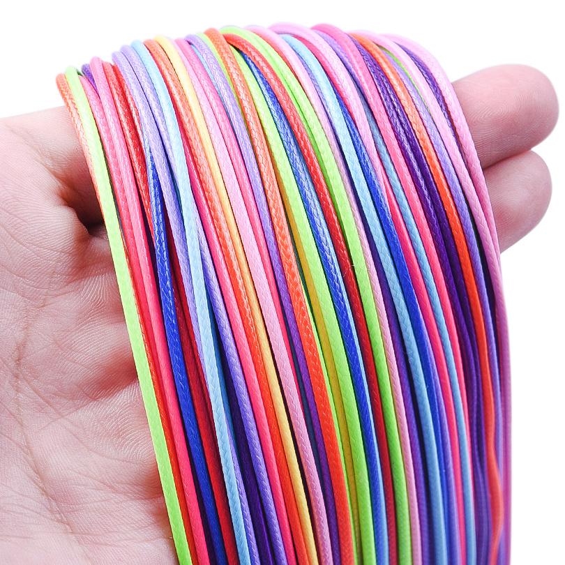 Mix Rainbow Color 102030Pcslot 50Cm Leather Rope Chain Necklace For Women Men Accessories Diy Wax Adjustable Choker Necklace