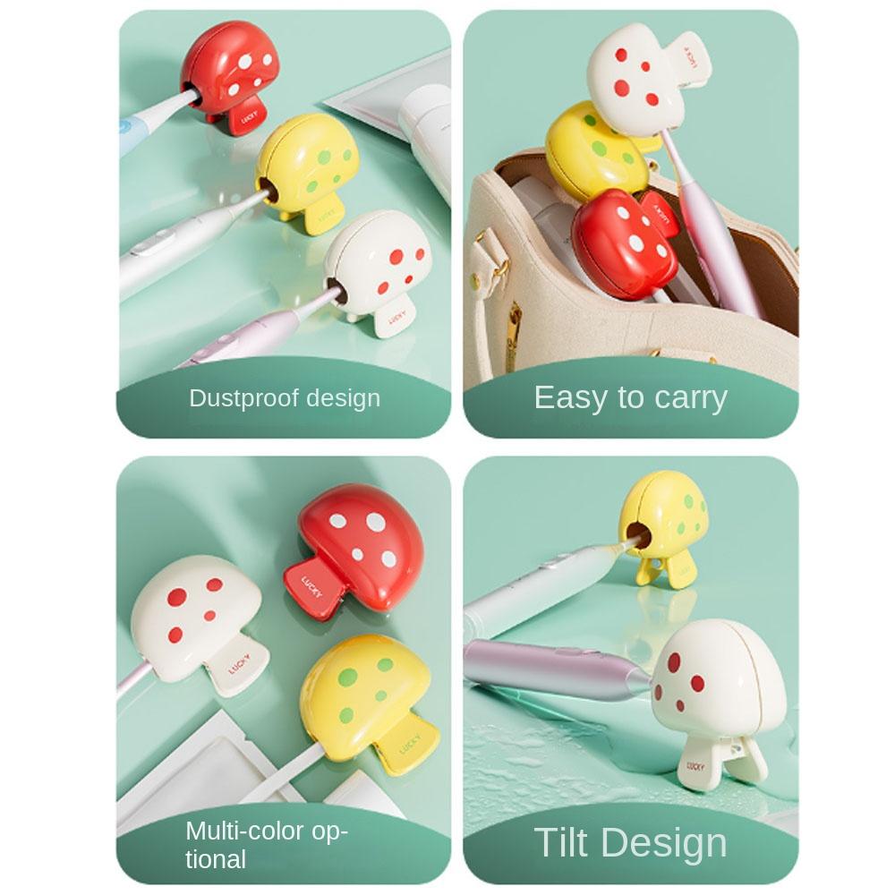 Creativity Mushroom Travel Toothbrush Storage Clip Portable Dustproof Toothbrush Cover Toothbrush Protective Cap Toothbrush