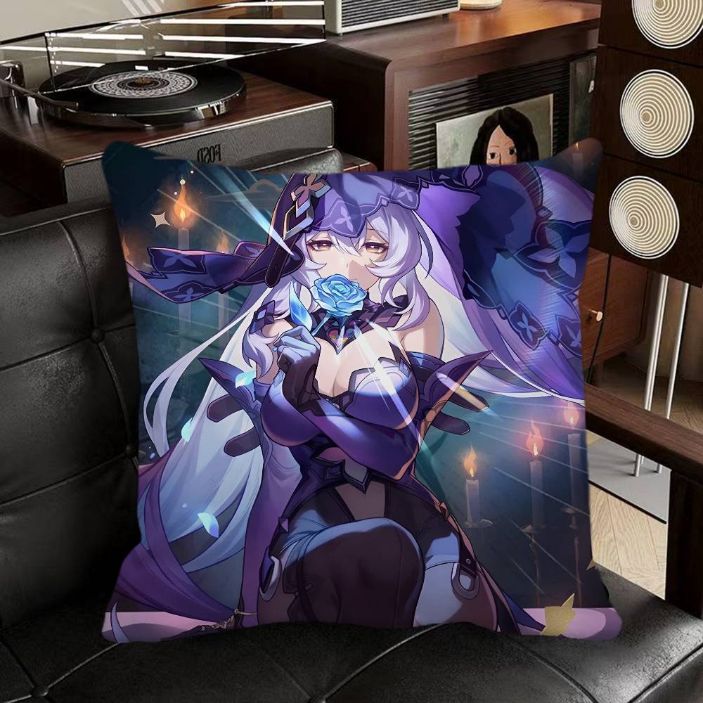 Game Honkai Star Rail Black Swan Pillow Case Square Pillow Bedroom Sofa Leisure Comfort Cushion Car Home Decoration