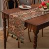 Flower Pattern Tablecloth Vintage Table Cover High-end Jacquard Table Runner  Dinner Party