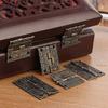 20/1Sets Antique Bronze Hinges Vintage Cupboard Cabinet Fitting with Screws Jewelry Boxes Wooden Case Hinge Furniture Hardware