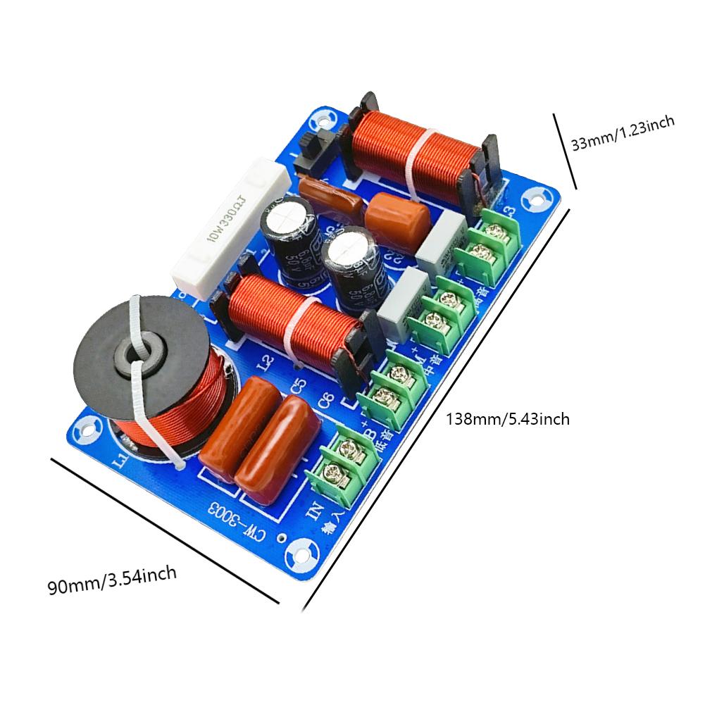 250W Audio-Lautsprecher Frequenzweiche Modul Hoch Mittel Tieftöner 3-Wege Lautsprecher Filter Frequenzteiler für Heimkino Lautsprecher Upgrade