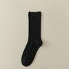 For Women, There Are Boneless and Non-uncomfortable Mid-calf Socks. Pull A Solid-colored Cotton Long Calf Sock That Is Breathable