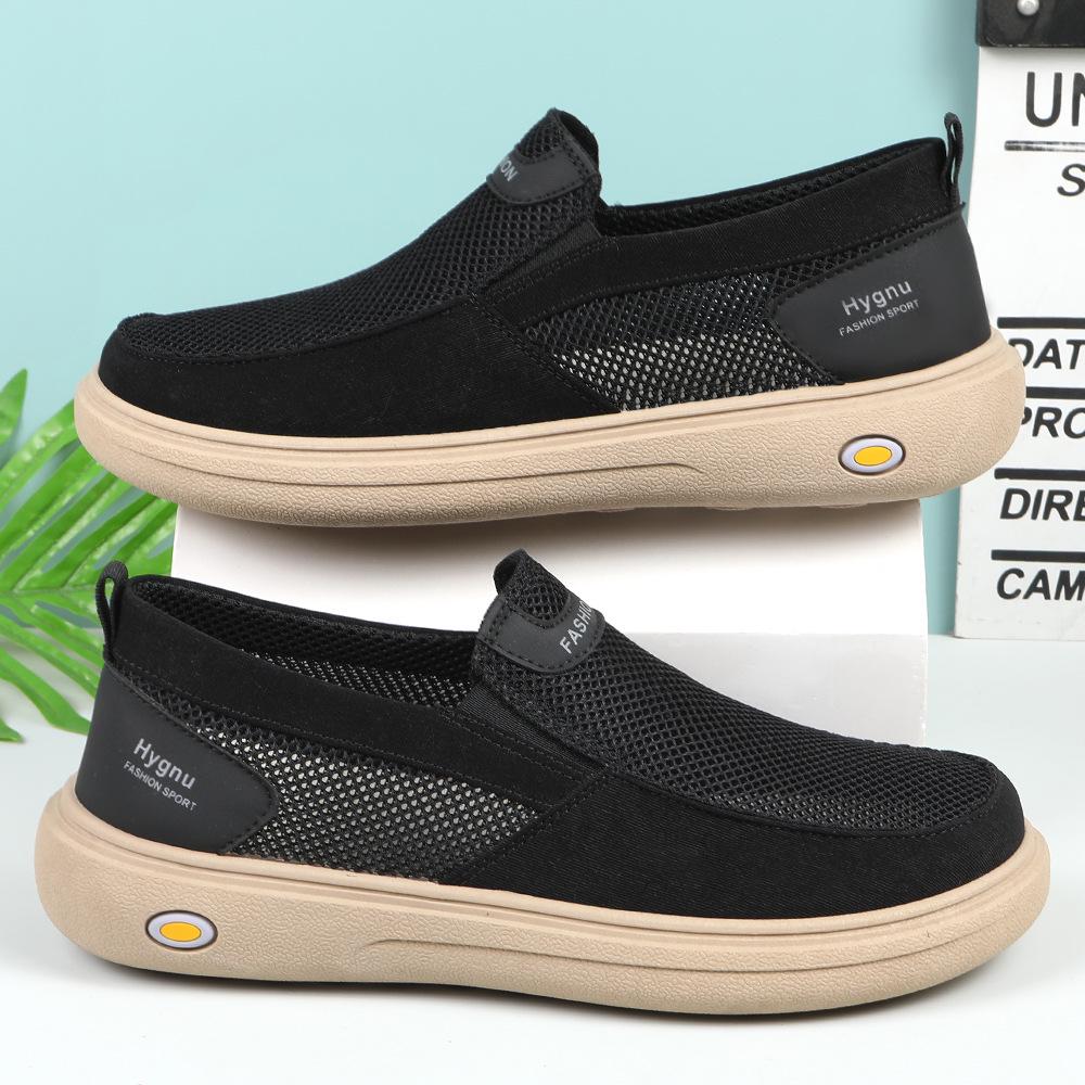 2026 Summer Men s Breathable Mesh Slip-on Shoes - Old Beijing Style Dad Shoes 41