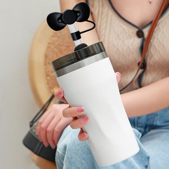 Straw Cap Bow Shape 10mm Dust-Proof Leak-proof Reusable Food Grade Bottle Straw Dust Cover Tumblers Straw Toppers Drinking Straw Lids Water