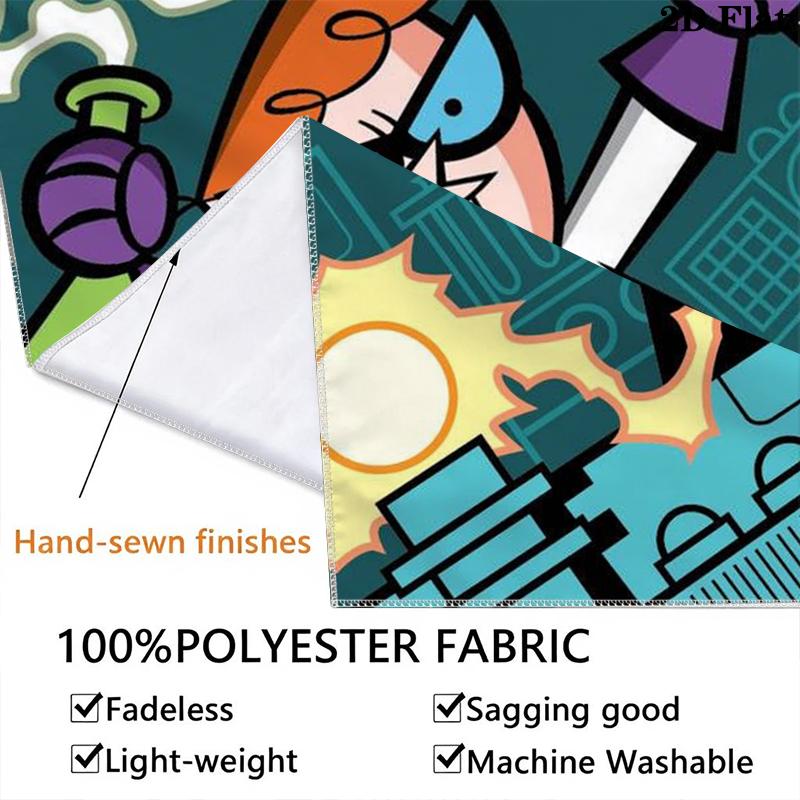 Dexter's Laboratory Wall Tapestry Aesthetic Wall Hanging Printed Fabric Blanket Decorative Tapestries for Bedroom Living Room Home Decor