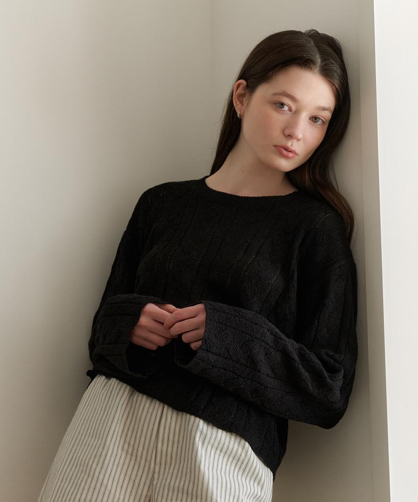 YUPPE Net Cable Knit_Black
