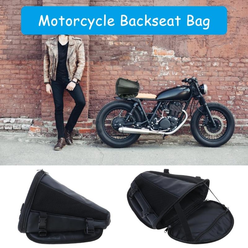 Motorcycle Storage Tail Bag Helmets Accessories Adjustable Rear Seats Pack with Inner Compartments for Organized Storage