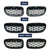 Diamond Meteor Racinggrill För BMW E90 E91 3-serie 2009-2012 Bilens Främre Stötfångare Huv Nyckelhålsgrill Blank Svart