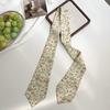 Long Silk Scarf Retro Floral Neck Small Scarf High-end Tie Decorative Chiffon Thin Hair Tie
