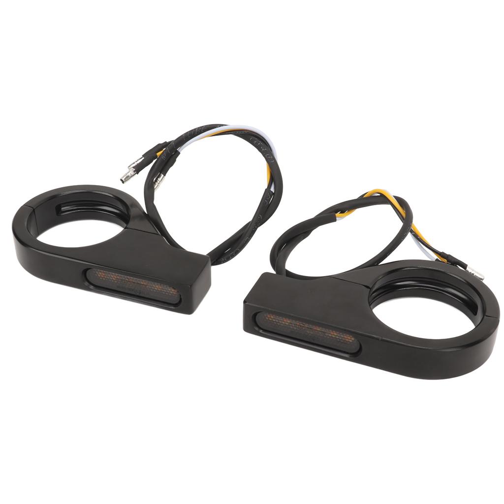 Front Fork LED Turn Signal Light High Brightness Stability Fork Clamp Indicators Lights for 41MM Fork