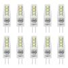 10Pcs G4 8LED Light 2835 Lamp Chips 2W 360 Angle PC Lamp Bulb for Home Office 220V