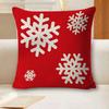 45x45CM Vánoční povlak na polštář Veselé Vánoce Vločka Nápis Potisk Dekorační čtvercový povlak na polštář na pohovku do ložnice