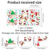 Merry Christmas Stickers Door Window Wall Decoration Cartoon Santa Snowman Xmas Tree Elk Sleigh Wallpaper Festival Room Decor