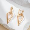 Hollow Rhombus Dangle Earrings for Women Modern Jewelry Trendy Geometric Accessories
