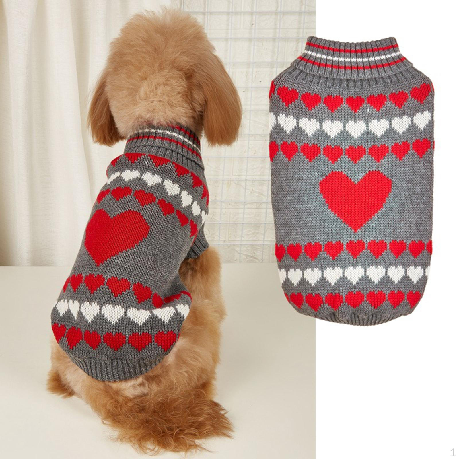 

Adorable Valentine s Day Pet Sweaters - Stylish Knitwear for Furry Friends Gray L