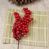 1PC Christmas Red Fruit Simulation Red Berry Christmas Decoration Acacia Fruit Foam Red Fruit Branch New Wreath Accessories