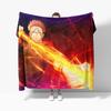 Anime Spell Fighting Back Soft Flannel Blanket Breathable Warm Bedding & Travel Blanket Sofa Blanket Bed Blanket Customizable