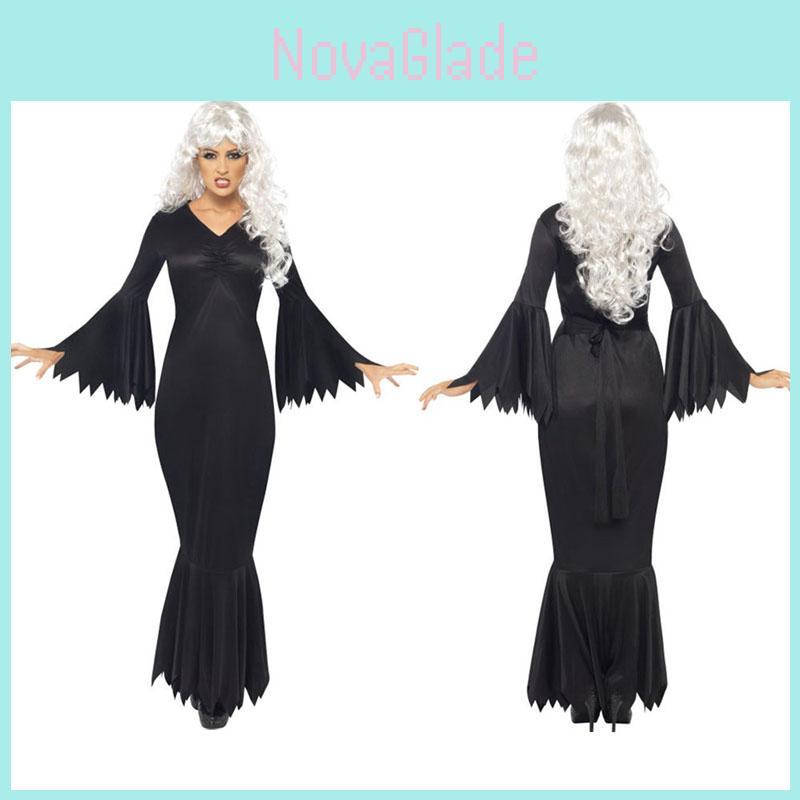 Versatile And Timeless Plus Halloween Midnight Horror Vampire Skeleton Costume Long Outfit